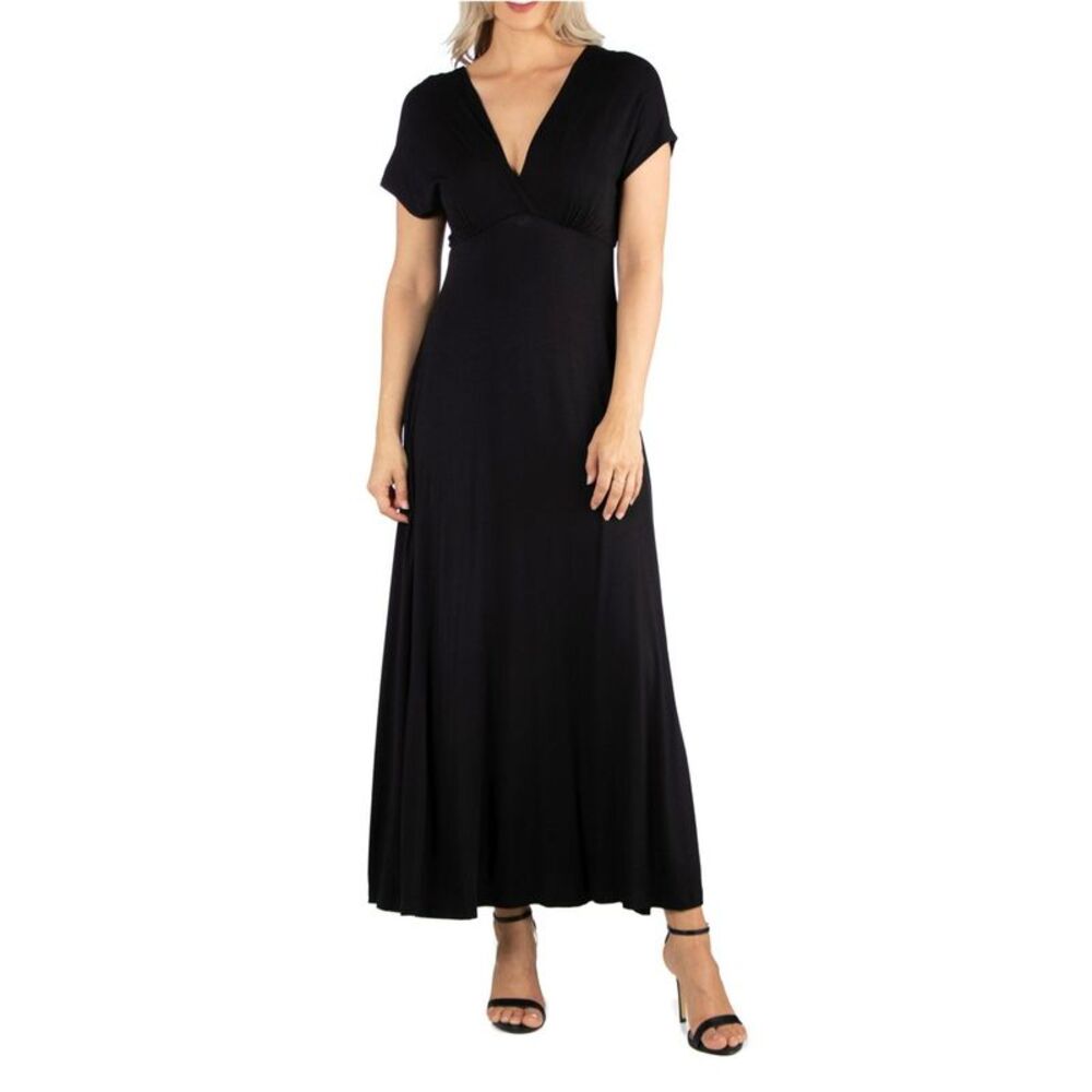 24seven Womens Empire Waist Maxi Dress, NWT